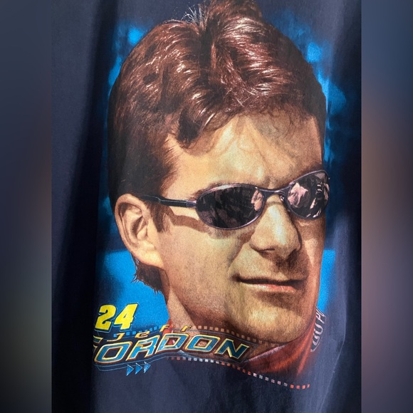 Y2k Jeff Gordon NASCAR Chase Authentics Tee Vintage graphic print AOP men’s XL - Picture 4 of 13